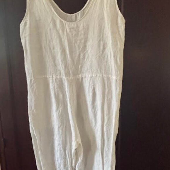 Ozma California White Linen Jumpsuit Size Small S - Picture 4 of 5